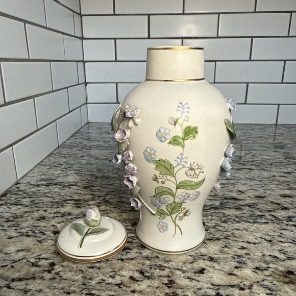 Ardalt Lenwile Butterfly Floral 3 Dimensional  Vase Hand‎ Painted Japan 6/90 - Picture 5 of 9